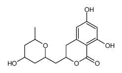 (3R)-3,4-Dihydro-6,8-dihydroxy-3-[[(2R,6S)-tetrahydro-4-hydroxy-6-methyl-2H-pyran-2-yl]methyl]-1H-2-benzopyran-1-one Structure