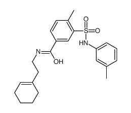 N-[2-(cyclohexen-1-yl)ethyl]-4-methyl-3-[(3-methylphenyl)sulfamoyl]benzamide Structure