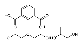 benzene-1,3-dicarboxylic acid,2-(2-hydroxyethoxy)ethanol,propane-1,2-diol Structure