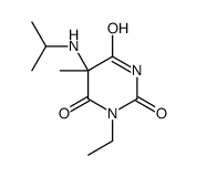 2,4,6(1H,3H,5H)-Pyrimidinetrione,1-ethyl-5-methyl-5-[(1-methylethyl)amino]-(9CI)结构式