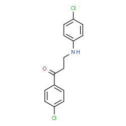 3-(4-chloroanilino)-1-(4-chlorophenyl)-1-propanone structure