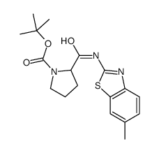 tert-butyl 2-[(6-methyl-1,3-benzothiazol-2-yl)carbamoyl]pyrrolidine-1-carboxylate Structure