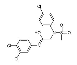 2-(4-chloro-N-methylsulfonylanilino)-N-(3,4-dichlorophenyl)acetamide结构式