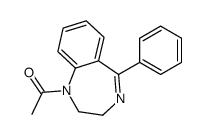 1-(5-phenyl-2,3-dihydro-1,4-benzodiazepin-1-yl)ethanone结构式