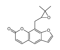 9-[(3,3-Dimethyloxiran-2-yl)methyl]-7H-furo[3,2-g][1]benzopyran-7-one结构式