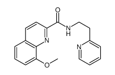 8-methoxy-N-(2-pyridin-2-ylethyl)quinoline-2-carboxamide结构式