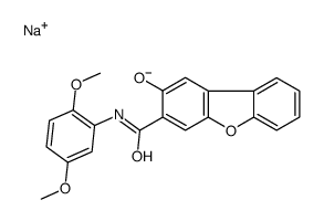 sodium,3-[(2,5-dimethoxyphenyl)carbamoyl]dibenzofuran-2-olate Structure