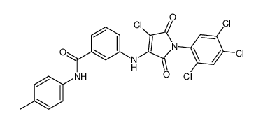 3-[[4-chloro-2,5-dioxo-1-(2,4,5-trichlorophenyl)pyrrol-3-yl]amino]-N-(4-methylphenyl)benzamide结构式