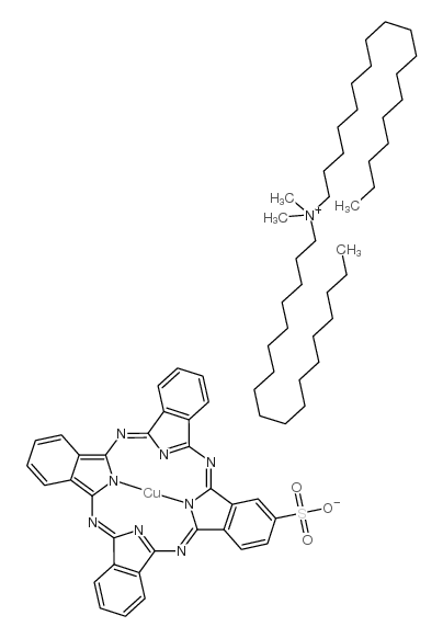 N,N-二甲基-N-十八烷基-1-十八烷铵-(SP-4-2)-[29H,31H-酞菁-2-磺酸基-N29,N30,N31,N32]铜酸盐结构式
