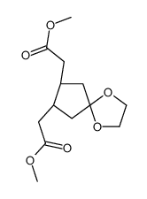 methyl 2-[(7R,8S)-8-(2-methoxy-2-oxoethyl)-1,4-dioxaspiro[4.4]nonan-7-yl]acetate Structure