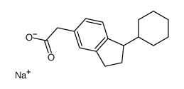 sodium,2-(1-cyclohexyl-2,3-dihydro-1H-inden-5-yl)acetate Structure