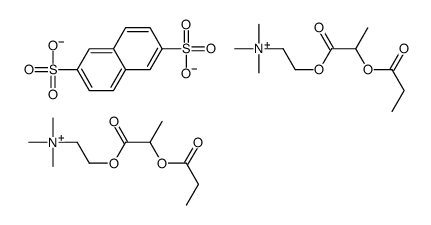 Ethanaminium, 2-(2-(1-oxopropoxy)-1-oxopropoxy)-N,N,N-trimethyl-, 2,6- naphthalenedisulfonate (2:1) structure