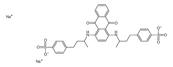 disodium 4,4'-[(9,10-dihydro-9,10-dioxo-1,4-anthrylene)bis[imino(3-methylpropane-1,3-diyl)]]bis(benzenesulphonate) structure