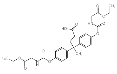 4,4-bis[4-(ethoxycarbonylmethylcarbamoyloxy)phenyl]pentanoic acid结构式