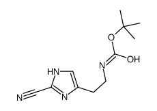 tert-Butyl 2-(2-cyano-1H-imidazol-5-yl)ethylcarbamate structure