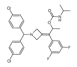 2-{1-[bis(4-chlorophenyl)methyl]azetidin-3-ylidene}-2-(3,5-difluorophenyl)-1-methylethyl isopropylcarbamate Structure