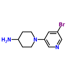 1-(5-Bromo-3-pyridinyl)-4-piperidinamine Structure