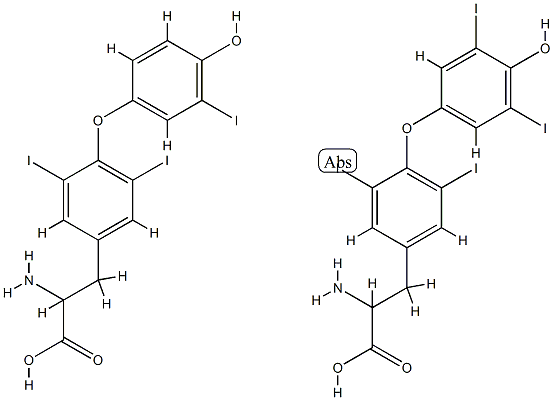 Thyroid hormones结构式