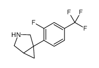 1-[2-fluoro-4-(trifluoromethyl)phenyl]-3-azabicyclo[3.1.0]hexane结构式