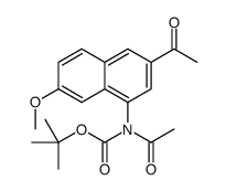 乙酰基(3-乙酰基-7-甲氧基萘-1-基)氨基甲酸叔丁酯结构式
