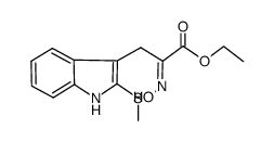 Ethyl α-(hydroxyimino)-β-<2-(methylthio)indol-3-yl>-propanoate Structure