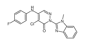 3(2H)-Pyridazinone,4-chloro-5-[(4-fluorophenyl)amino]-2-(1-methyl-1H-benzimidazol-2-yl)- picture