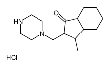 3-methyl-2-(piperazin-1-ylmethyl)-2,3,3a,4,5,6,7,7a-octahydroinden-1-one,hydrochloride结构式