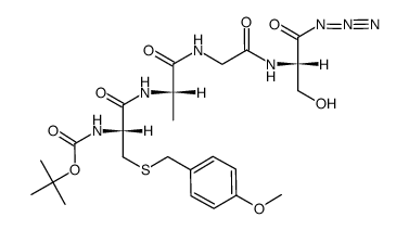 Boc-Cys(MBzl)-Ala-Gly-Ser-N3 Structure