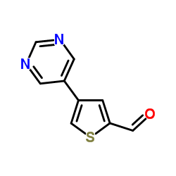 4-(5-Pyrimidinyl)-2-thiophenecarbaldehyde结构式