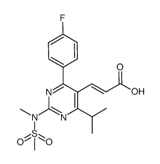 3-[4-(4-fluorophenyl)-6-isopropyl-2-(N-methyl-N-methylsulfonylamino)pyrimidin-5-yl]-(2E)-propenoic acid Structure