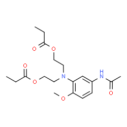 3'-[N,N-Bis(2-ethylcarbonyloxyethyl)amino]-4'-methoxyacetanilide结构式