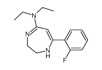 N,N-diethyl-7-(2-fluorophenyl)-2,3-dihydro-1H-1,4-diazepin-5-amine Structure