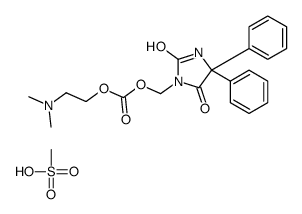 3-(hydroxymethyl)phenytoin N,N-dimethylaminoethyl carbonate structure