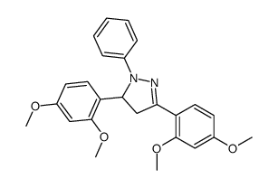 3,5-bis(2,4-dimethoxyphenyl)-2-phenyl-3,4-dihydropyrazole结构式