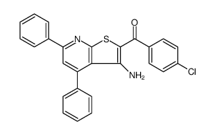 Methanone, (3-amino-4,6-diphenylthieno[2,3-b]pyridin-2-yl)(4-chlorophenyl) Structure