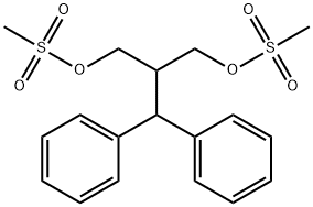 2-benzhydryl-1,3-propanediol bis(methanesulfonate)结构式