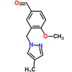 4-Methoxy-3-[(4-methyl-1H-pyrazol-1-yl)methyl]benzaldehyde Structure