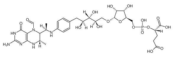 N5-formyl-5,6,7,8-tetrahydromethanopterin结构式