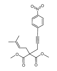 dimethyl 2-(3-methylbut-2-enyl)-2-(3-(4-nitrophenyl)prop-2-ynyl)malonate结构式