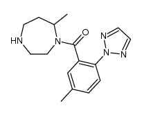 (7-methyl-1,4-diazepan-1-yl)(5-methyl-2-(2H-1,2,3-triazol-2-yl)phenyl)methanone结构式