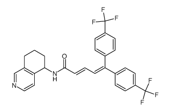 (E)-N-(5,6,7,8-Tetrahydroisoquinolin-5-yl)-5,5-bis[4-(trifluoromethyl)phenyl]-2,4-pentadienamide结构式