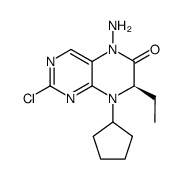 (7R)-5-amino-2-chloro-8-cyclopentyl-7-ethyl-7,8-dihydro-5H-pteridin-6-one Structure