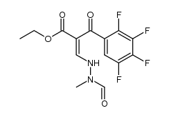 2,3,4,5-Tetrafluoro-α-[(2-formyl-2-Methylhydrazinyl)Methylene]-β-oxobenzenepropanoic Acid Ethyl Ester结构式