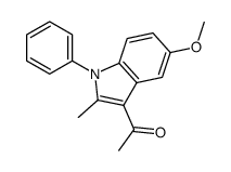 1-(5-methoxy-2-methyl-1-phenylindol-3-yl)ethanone结构式