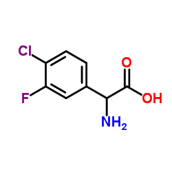 4-CHLORO-3-FLUORO-DL-PHENYLGLYCINE结构式