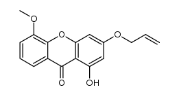 3-(allyloxy)-1-hydroxy-5-methoxyxanthone结构式