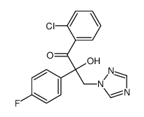 1-(2-chlorophenyl)-2-(4-fluorophenyl)-2-hydroxy-3-(1,2,4-triazol-1-yl)propan-1-one Structure