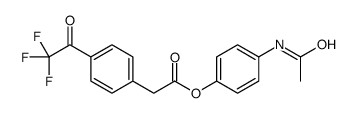 (4-acetamidophenyl) 2-[4-(2,2,2-trifluoroacetyl)phenyl]acetate结构式