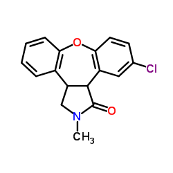 1H-Dibenz[2,3:6,7]oxepino[4,5-c]pyrrol-1-one, 11-chloro-2,3,3a,12b-tetrahydro-2-Methyl- Structure