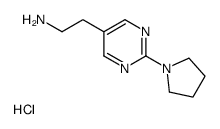 2-(2-pyrrolidin-1-ylpyrimidin-5-yl)ethanamine,hydrochloride结构式